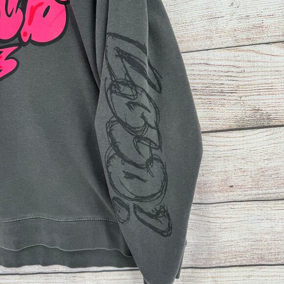 Rolling Loud Graffiti Art Crewneck Sweatshirt Adult XL Gray Pink Sleeve Art - Picture 5 of 11